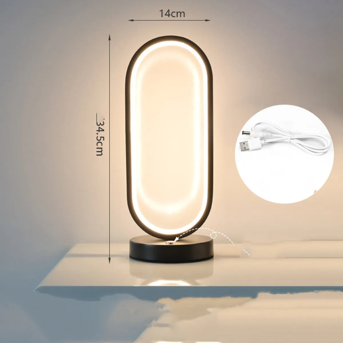 Touch & Remote Bedside Lamp with Eye Protection