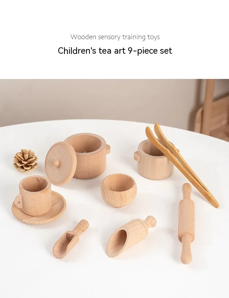 Beech Log Kids' Playhouse Tea Set