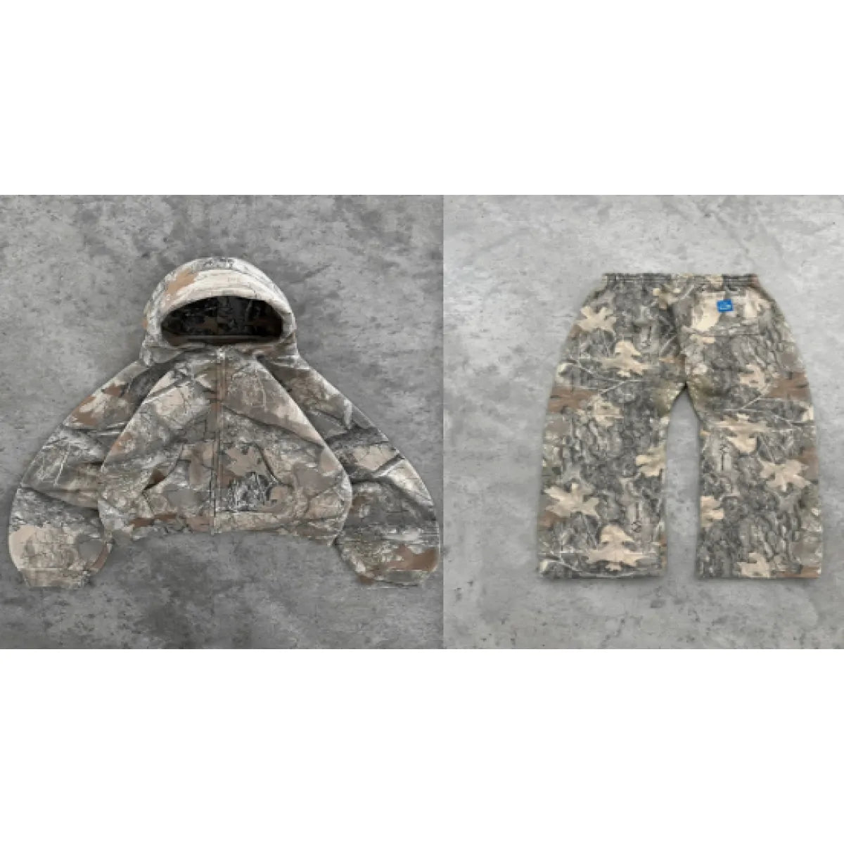 Camouflage Retro Hip Hop Loose Hooded Sweater