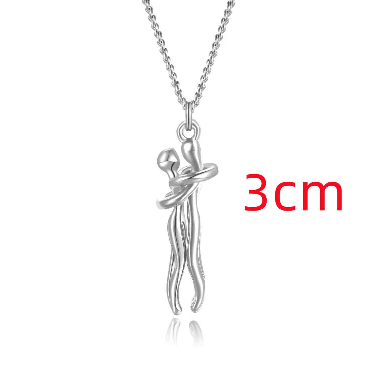 Couple Hugging Pendant Necklace for Women