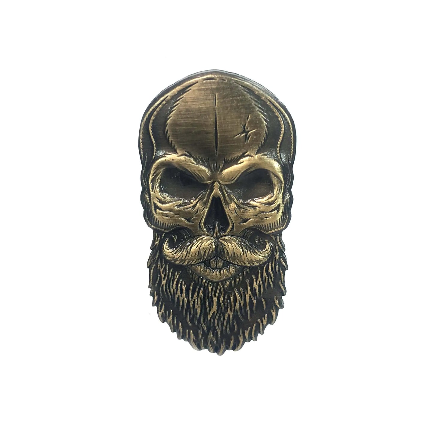 3D Beard Skull Pin