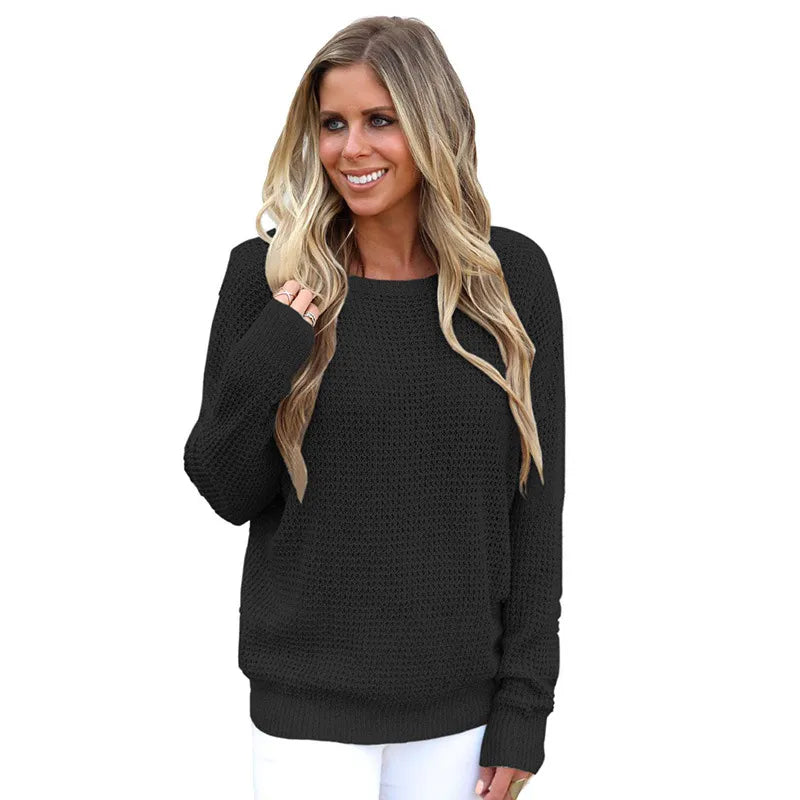 Loose Round Neck Pullover Sweater