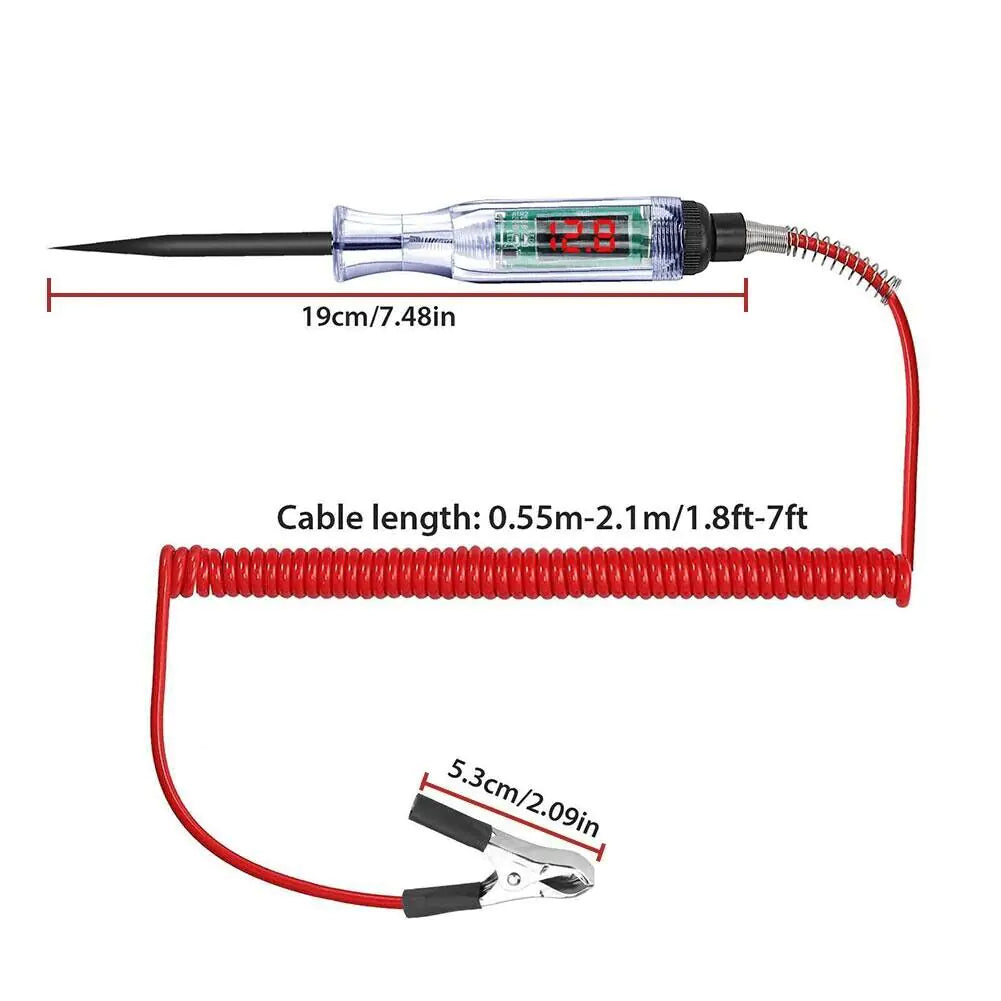 Digital Electric Voltage Circuit Tester Automotive Test Light Car Truck 6-24V US