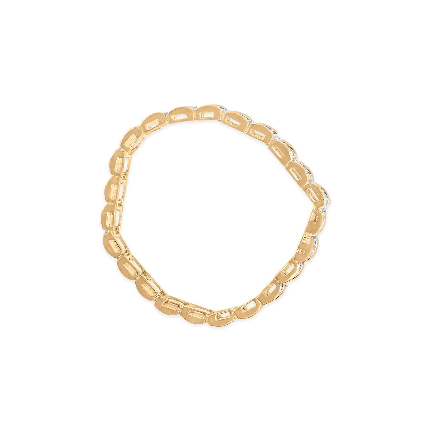 10K Yellow Gold 5.00 Cttw Round-Cut Diamond Link 7" Bracelet (J-K Color, I1-I2 Clarity)