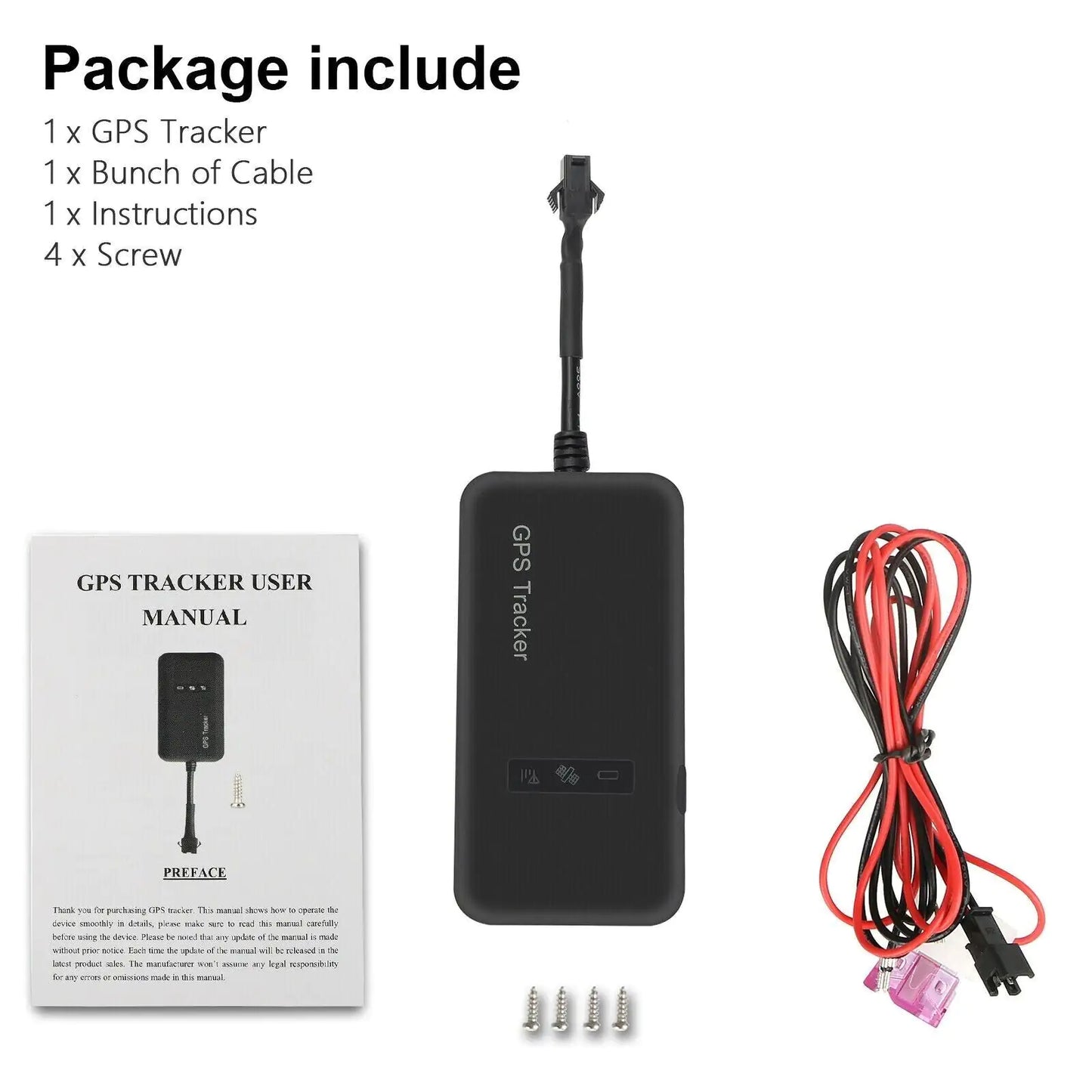 Real Time GPS Tracker Tracking Locator Device GPRS GSM Car/Motorcycle Anti Theft