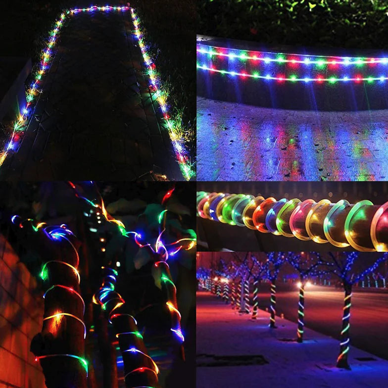 33FT 100 LED Strip Rope Light Tube String Outdoor Garden Party Decoration Lights