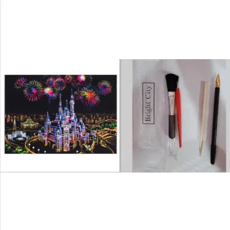 City Night Scratch Art Kit